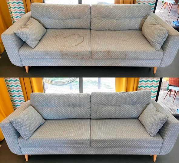 Upholstery deep clean result